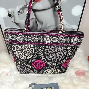 Vera Bradley Black and Pink Tote Bag